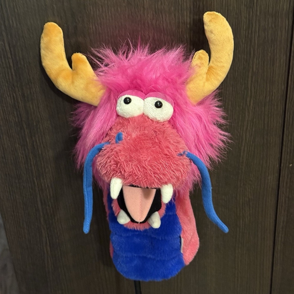 Daphne's Handmade Dragon Novelty Golf Club Cover One Size, Pink Blue Ear Flap